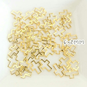 Metal parts gold 50 [Cross] Deco parts nail handmade
