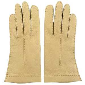 Hirov gloves Glove Jellow Bagu Unused Beautiful Goods Leather S Rank HIROFU Globe Genuine Leather Apparel Accessories