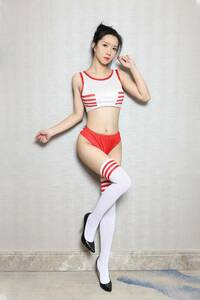 The latest work [11757] Super sexy gymnastics dress -style red cosplay leo tag event Bold play suit lingerie Kawaii youth open crotch