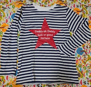Daddy oh daddy / long -sleeved T -shirt star 140size