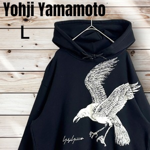[Super rare model] YOHJI YAMAMOTO x New ERA Yoji Yamamoto New Era Crow L Parker Black Black Big Logo Food Embroidery Crow