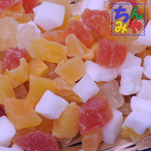 Dry fruit mix (1kg) dice type 5 items dice cut mango, melon, coconut, papine [shipping included]