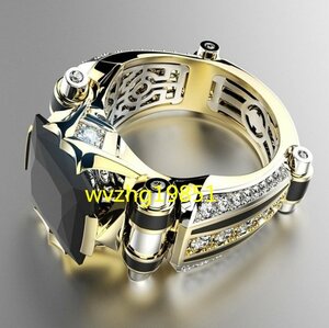 New arrival wedding Fashionable [Heavy feeling] Machine feeling Ring Men's Ring accessories Super large power stone size can be selected