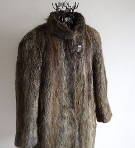 1980S Vintage Delfin Abad Real Far Biever Court S -Marked Dark Brown Fur Spanish Euro European Overseas import oldwear