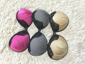 ★ Anonymous delivery/shipping included ★ B cup ◆ Adhesive bra/adhesive bra: striped pattern*Pink*beige 3 points