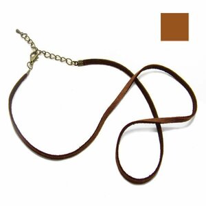 Deer Leather Diaskin Leather Choker Brown 50cm Leather Hime Neckless Chain Men's Native
