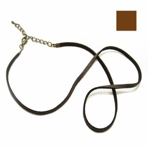 Deer Leather Dear Skin Leather Choker Dark Brown 55cm Leather Hime Neckless Chain Men's Native