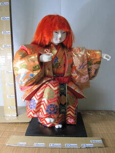 Wood -grained dolls Kabuki Shichi