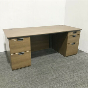 Executive Desk President President Desk Management DX-4N Rye Sleeve Desk W1800 Okamura Brown Used XD-863588B
