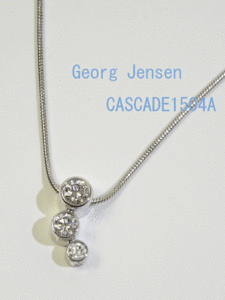 George Gensen CASCADE Pendant 45cm Diamond 1504A 0.37ct