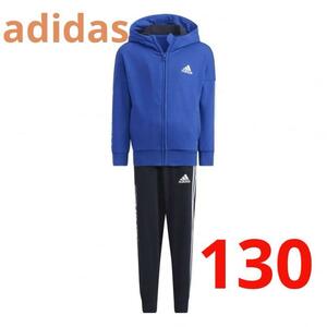 Adidas (Adidas) Graphic Full Zip Hoody Up and Bottom Set 130cm Blue ★ New Free Shipping ★ KNG15 Set up 5514991