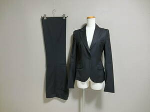 THEORY Theory Stretch 1 Button Pants Setup Suit Gray Stripe 2/0