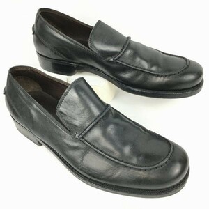 Try -on OK! BOTTEGA VENETA/Bottega Size 43 (27.5-28.0 Italian slip-on/business shoes luxury all leather black tube No.wzh-108