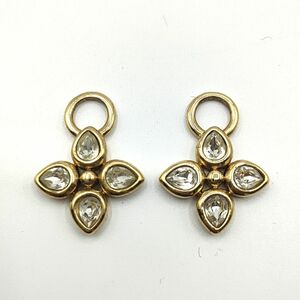 AGATHA Agata Piercing / Earring Charm Gold Line Stone Width 2.0 Height 2.0