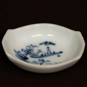 Hand-drawn / dyed, soy sauce dish, No.181104-13 ・ Packing size 60