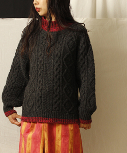 Ebony Ivory Ebonyivory Knit Sweater Fisherman Knit Shetland x Ruby High Neck