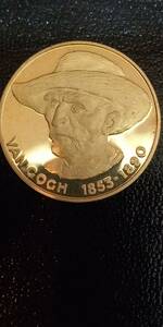 K18 750 18 gold gold coins fan gogs VAN GOGH MONNAIE de PARIS Paris Mint Self -portrait Hinawari wearing a straw hat