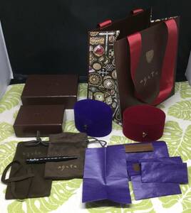 "Q" agete Agat Box Box Empty Box Jewelry Case Pouch Paper Bag Purple Protective Bag Bracelet Assist