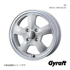GYRAFT/5S Town Box DS64W Aluminum Wheels 1 [14 × 4.5J 4-100 INSET45 WHITE/RIM POLISH] 0041115