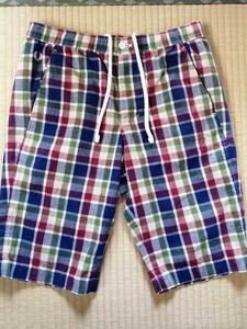 New unused Fred Perry Short Pants Check Pattern Free Shipping Promotion button Fly Fred Perry