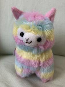 ★ Animal toy Alpa Casso Small ★ New Plush ★ Cute Rainbow ★