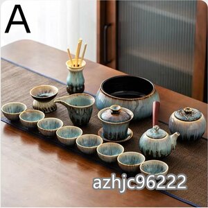 Super popular ☆ Craftsman handmade pottery Sencha utensils Tea pot Tea urn Teapot Tokoname ware Tea utensils Capacity: 15 pieces set