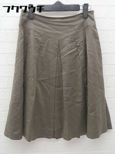 ◇ MICHEL KLEIN Michelle Clan Knee length skirt 38 brown * 1002800204199