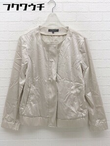 ◇ LAUTREAMONT Lautrearmon Long Sleeve Blouson Zip Up Jacket Size 38 Beige Ladies