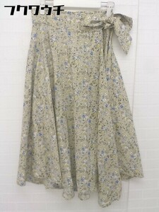 ◇ ● Beautiful goods ● ◎ Apart by lowrys Floral pattern with tag knee length flare skirt size M beige Multi Ladies