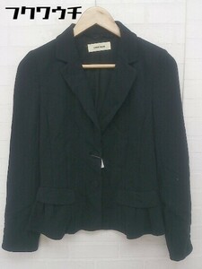 ◇ Laisse Passe Lessse Passe Single 2B Long Sleeve Tailored Jacket Size 38 Black Ladies