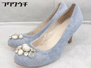 ◇ Oriental Traffic Oriental Truffle Bijou Heel Pump Size 39 Blue Ladies
