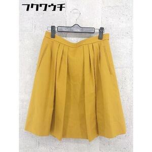 ◇ Mackintosh Philosophy Side Zip Knee Length Pleated Skirt Size 38 Orange Ladies