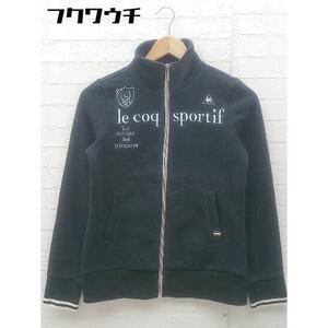 ◇ LE CoQ Sportif Lucox Portif Sweat Back Brushed Zip Up Jacket Size S Black Ladies