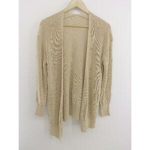 ◇ Rope 'Lope Cotton Knit Long Sleeve Cardigan Size 38 Beige Ladies P
