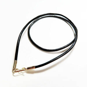 Anonymous delivery/Silver 925/leather necklace/black/45cm/NCC001