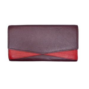 BOTTEGA VENETA Bottega Veneta Wallet Long Wallet Bi -fold Wallet Fold Wallet Long Wallet Leather Leather Bordeaux Red