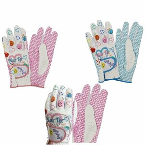 Blue Tea Golf Ladies Golf Glove Both Hand Pink/22cm [34155]