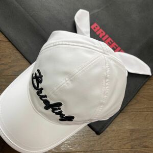 Free Shipping BRIEFING GOLF Briefing B-Series Womens Ribbon Cap Written Logo + B Mark Embroidery Fast Sweat Liner WHITE (Small difficult)