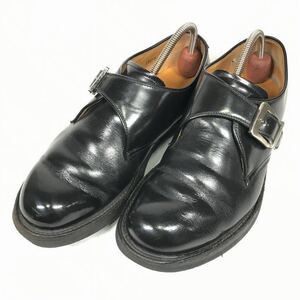 [Regal] Real REGAL Shoes 25cm Black Monclap Business Shoes Genuine Leather Leather Men 25 A