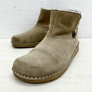 1365 ◎ Birkenstock Birkenstock Shoes Show Boots Back Bore Casual Suede Beige Ladies 23.0