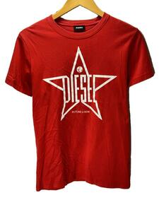 DIESEL ◆ T-shirt/-/Cotton/RED/plain