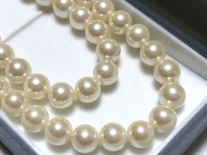 Fake Pearl 59.5g 7mm Ball Twin Necklace [Inspection/Pearl]