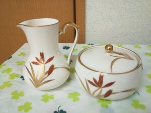 Karan Shrine Lady Lady Ladies Sugar Pot Creamy Tea Pot Barusu Arita Yaki Fukagawa Porcelain Plate Geki Rare