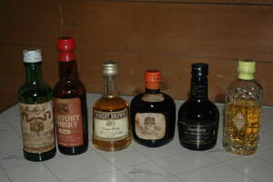 Whiskey Mini Bottle Unopened Property: 6 Shipping: 520 yen Inspection) Suntory Old Robert Brown Red Reserve Nikka