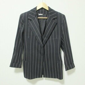 Beauty GIANNI VERSACE Giannivel Sato Striped pattern Single 1B Tailored Jacket 4 Black x White 023
