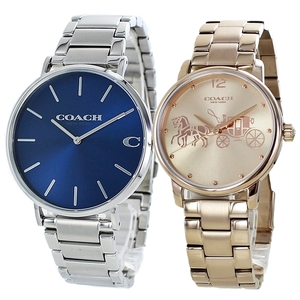 Coach Watch Pair Watch Couple Pair Gift Stainless Stock Stylish Brand Present Graduation Entrance Celebration