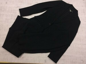 MICHEL KLEIN Michelle Cran Retro Mode Skirt / Pants Suit Upper and Ladies Made in Japan 38 Black
