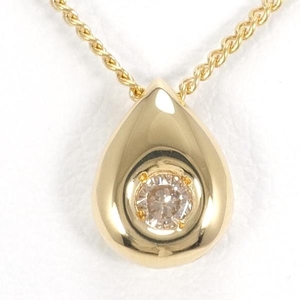 K18YG Necklace Brown Diamond 0.05 Total Weight about 1.7g about 40cm used beautiful goods Free shipping ☆ 0202