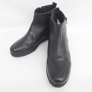 David Tail David Tate Boots Short Boots Side Zip Leather Black Black 9n Ladies