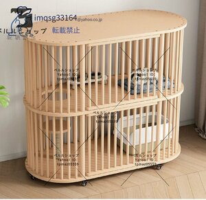 Catcage Wooden 2 -stage Cat Cage Cat Hant Cage Cage Wood Cage